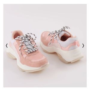 Public Desire Pink Chunky Sneakers